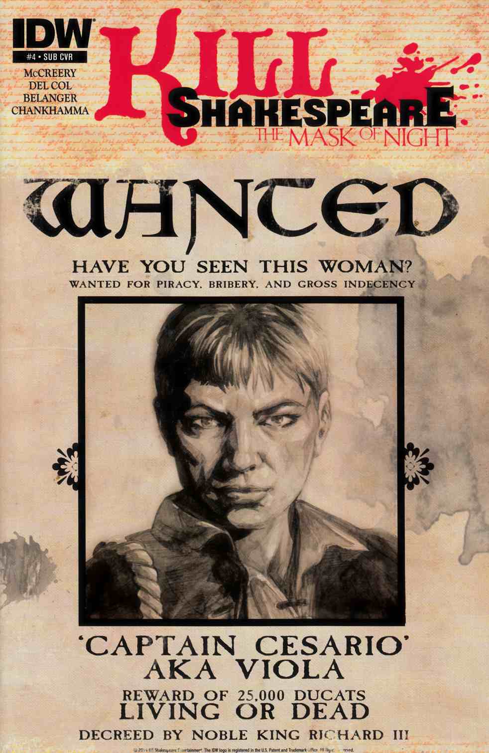 Kill Shakespeare Mask Of Night #4 Subscription Cover [Comic] THUMBNAIL