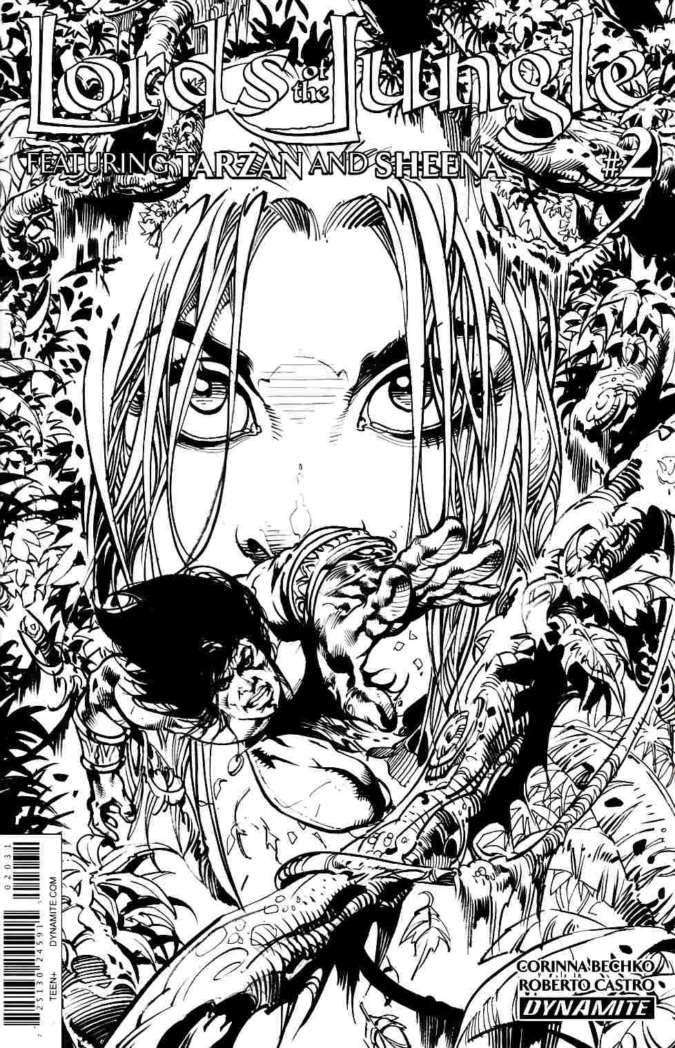Lords of the Jungle #2 Cover C B&W Variant [Dynamite Comic] THUMBNAIL