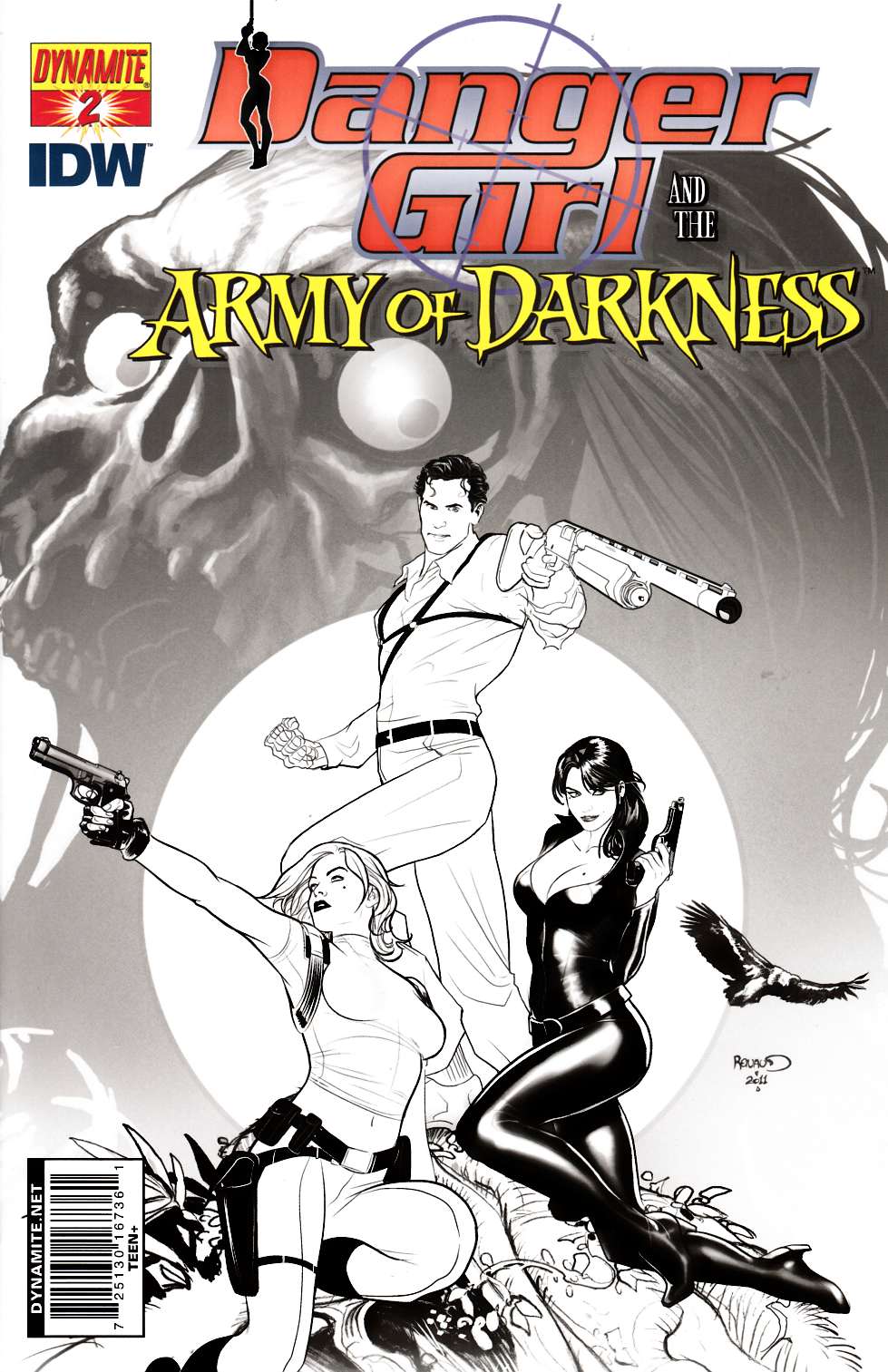 Danger Girl Army of Darkness #2 Cover E- Renaud B&W Incentive [Dynamite Comic] THUMBNAIL