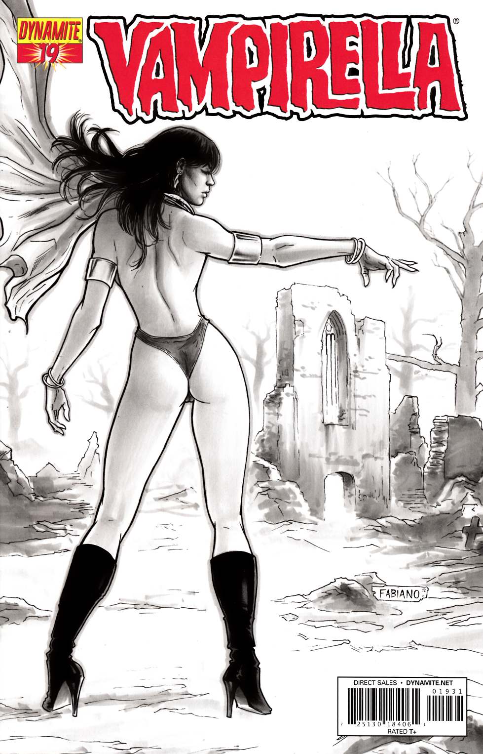 Vampirella #19 Neves B&W Incentive Cover [Dynamite Comic] LARGE
