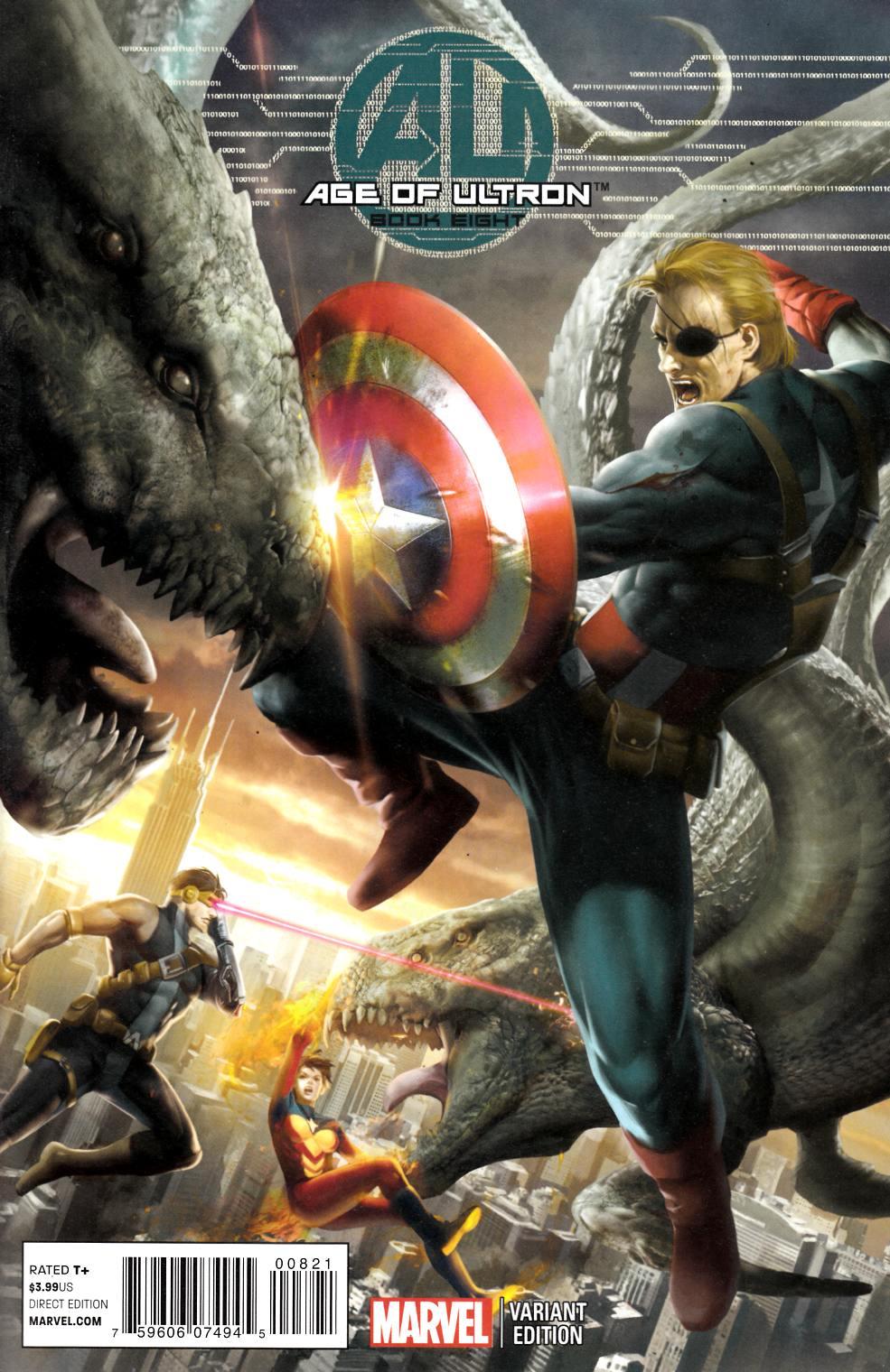 Age of Ultron #8 7th Orange Variant Cover Near Mint Minus (9.2) [Marvel Comic] LARGE