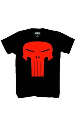 Marvel Punisher Skinny Skull PX Black T-Shirt Large [Clothing] LARGE