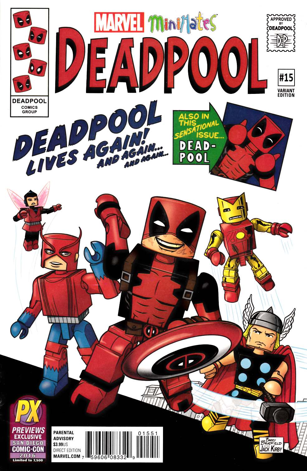 Deadpool #15 Previews Exclusive SDCC Variant Cover [Marvel Comic] LARGE