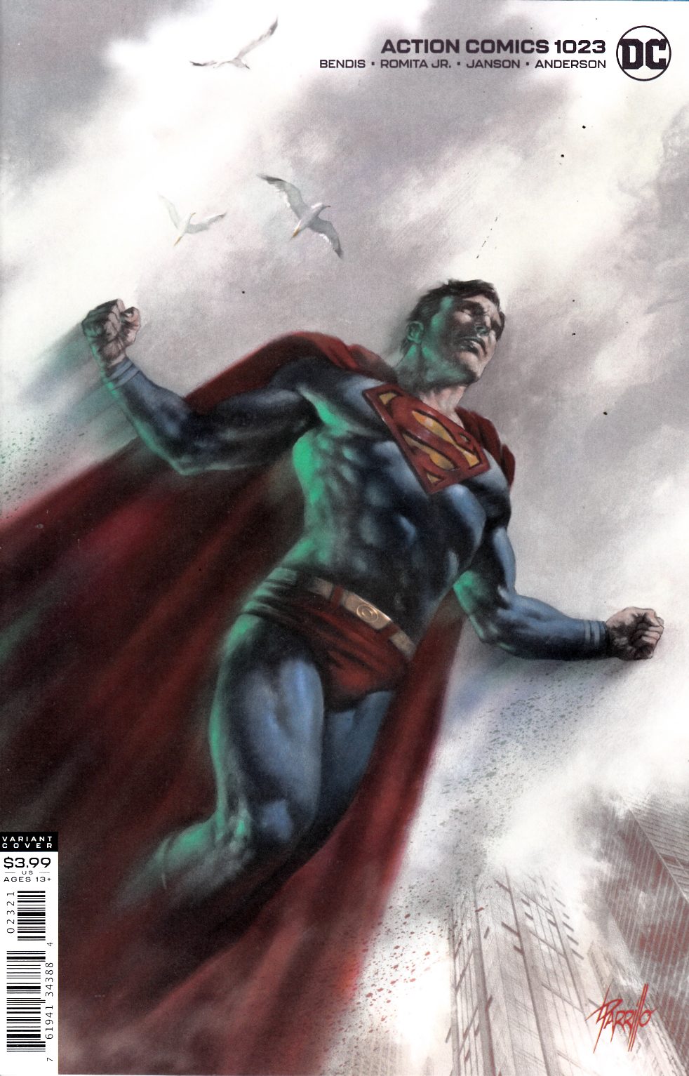 Action Comics #1023 Parillo Variant Cover Near Mint (9.4) [DC Comic] LARGE