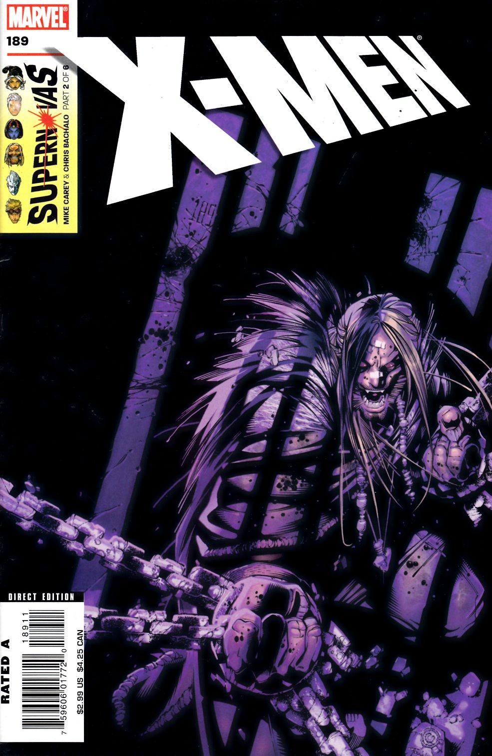 X-Men #189 Very Fine (8.0) [Marvel Comic] LARGE
