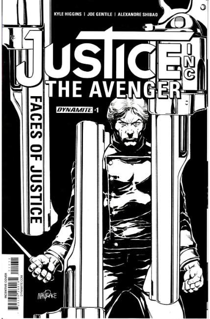 Justice Inc Faces of Justice #1 Cover C- Mandrake B&W Incentive [Dynamite Comic] LARGE