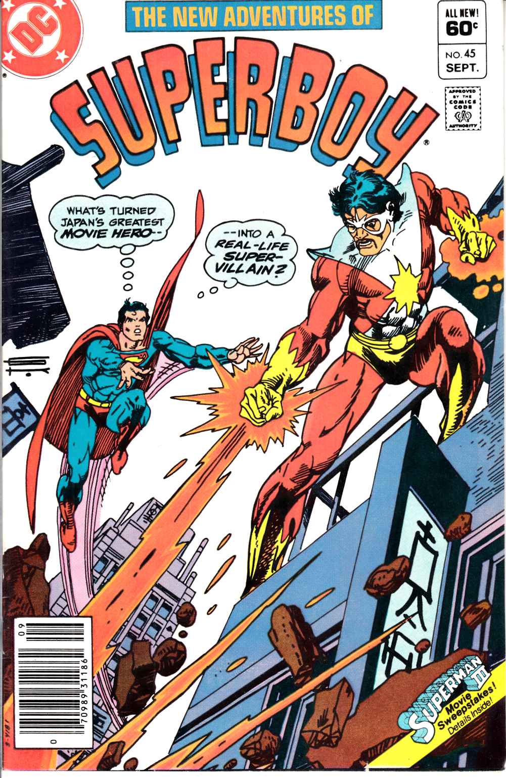 New Adventures of Superboy #45 Newsstand Edition Very Fine (8.0) [DC Comic] LARGE