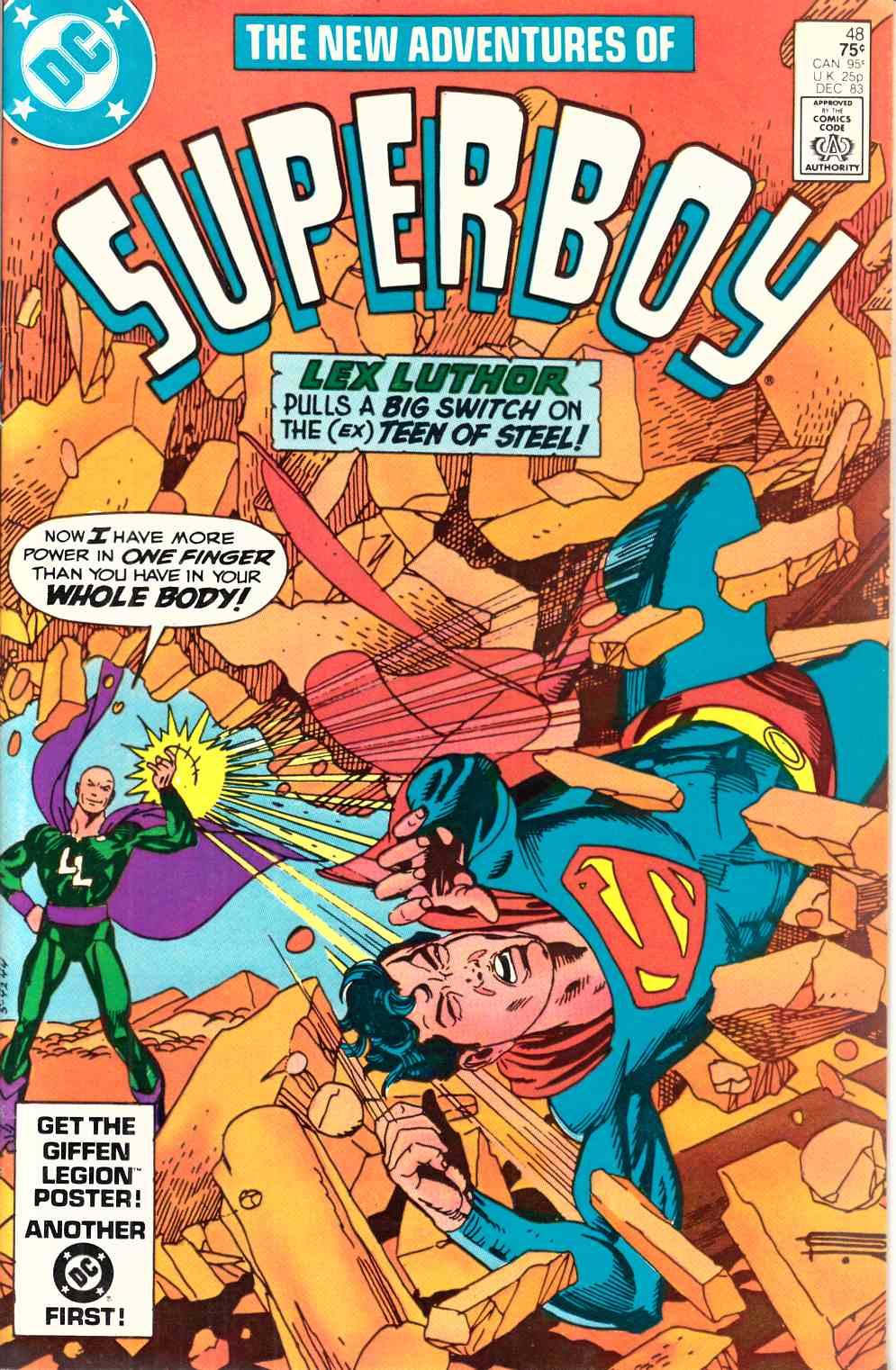 New Adventures of Superboy #48 Newsstand Edition Very Fine (8.0) [DC Comic] THUMBNAIL