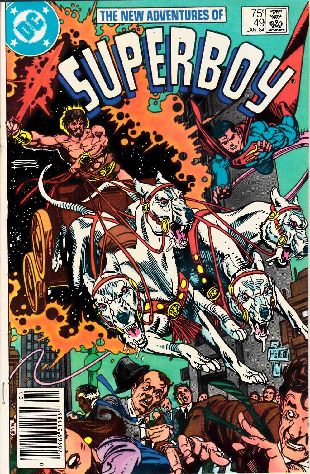 New Adventures of Superboy #49 Newsstand Edition Very Fine (8.0) [DC Comic] THUMBNAIL