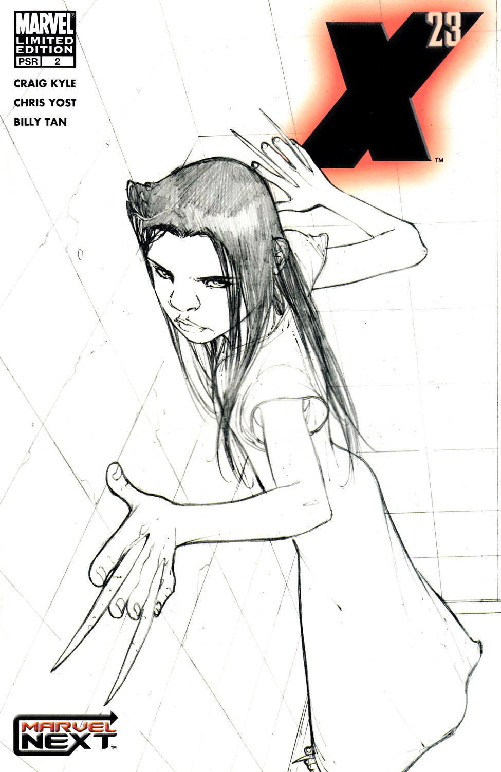 X-23 #2 Sketch Cover Near Mint Minus (9.2) [Marvel Comic] LARGE