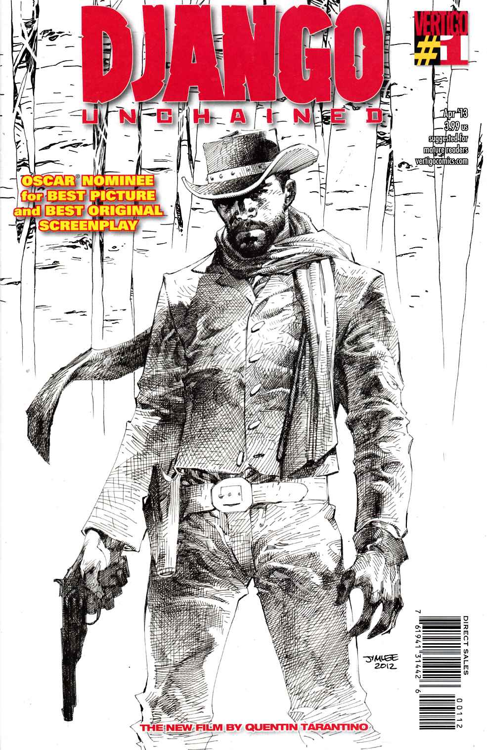 Django Unchained #1 Second Printing Very Fine (8.0) [DC Comic] LARGE