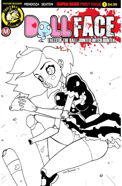 Dollface #1 Cover F- Blank Sketch [Danger Zone Comic] THUMBNAIL