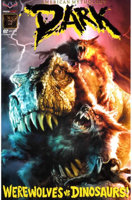 AM Dark Werewolves vs Dinosaurs vs Yetis #2 Scalf Cover [American Myth Comic] THUMBNAIL