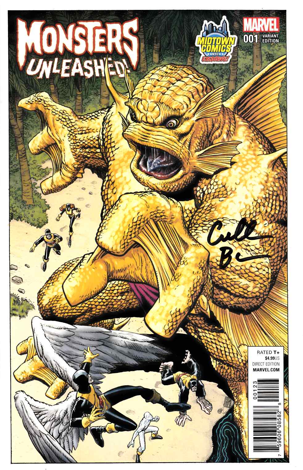 Monsters Unleashed #1 Midtown Exclusive Cover Signed by Bunn Near Mint (9.4) [Marvel Comic] LARGE