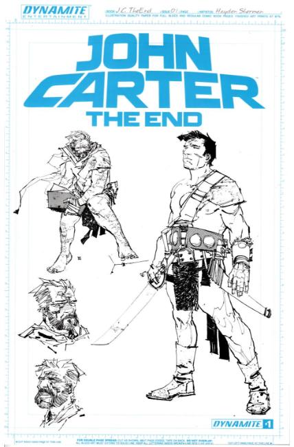 John Carter the End #1 Unique Artboard FOC Incentive Cover [Dynamite Comic] LARGE