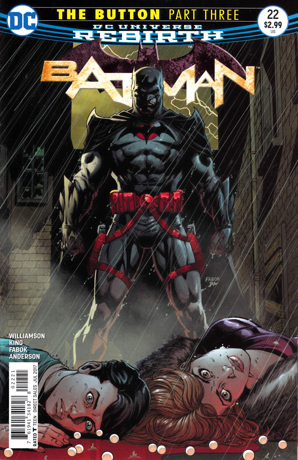 Batman #22 Non Lenticular Cover Near Mint Minus (9.2) [DC Comic]