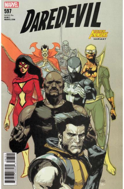 Daredevil #597 Yu Avengers Variant Cover Near Mint (9.4) [Marvel Comic] LARGE