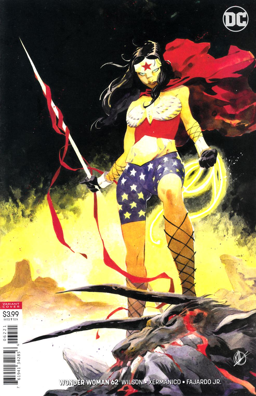 Wonder Woman #62 Scalera Variant Cover Near Mint Minus (9.2) [DC Comic] LARGE
