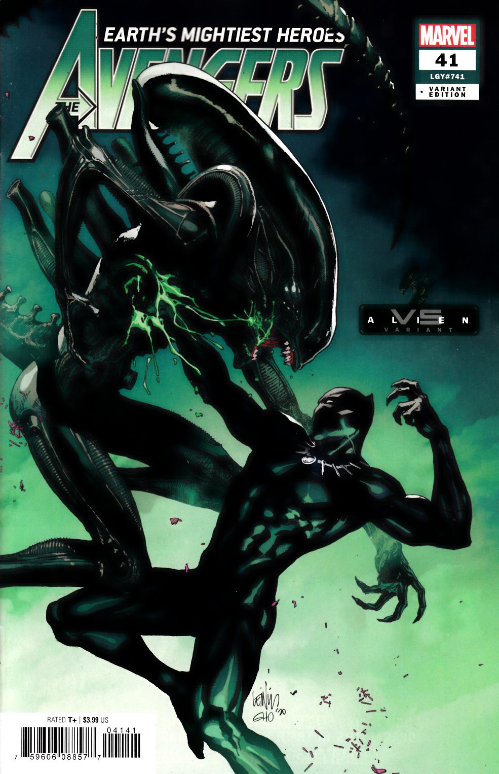 Avengers #41 Yu Alien Variant Cover Near Mint (9.4) [Marvel Comic] THUMBNAIL