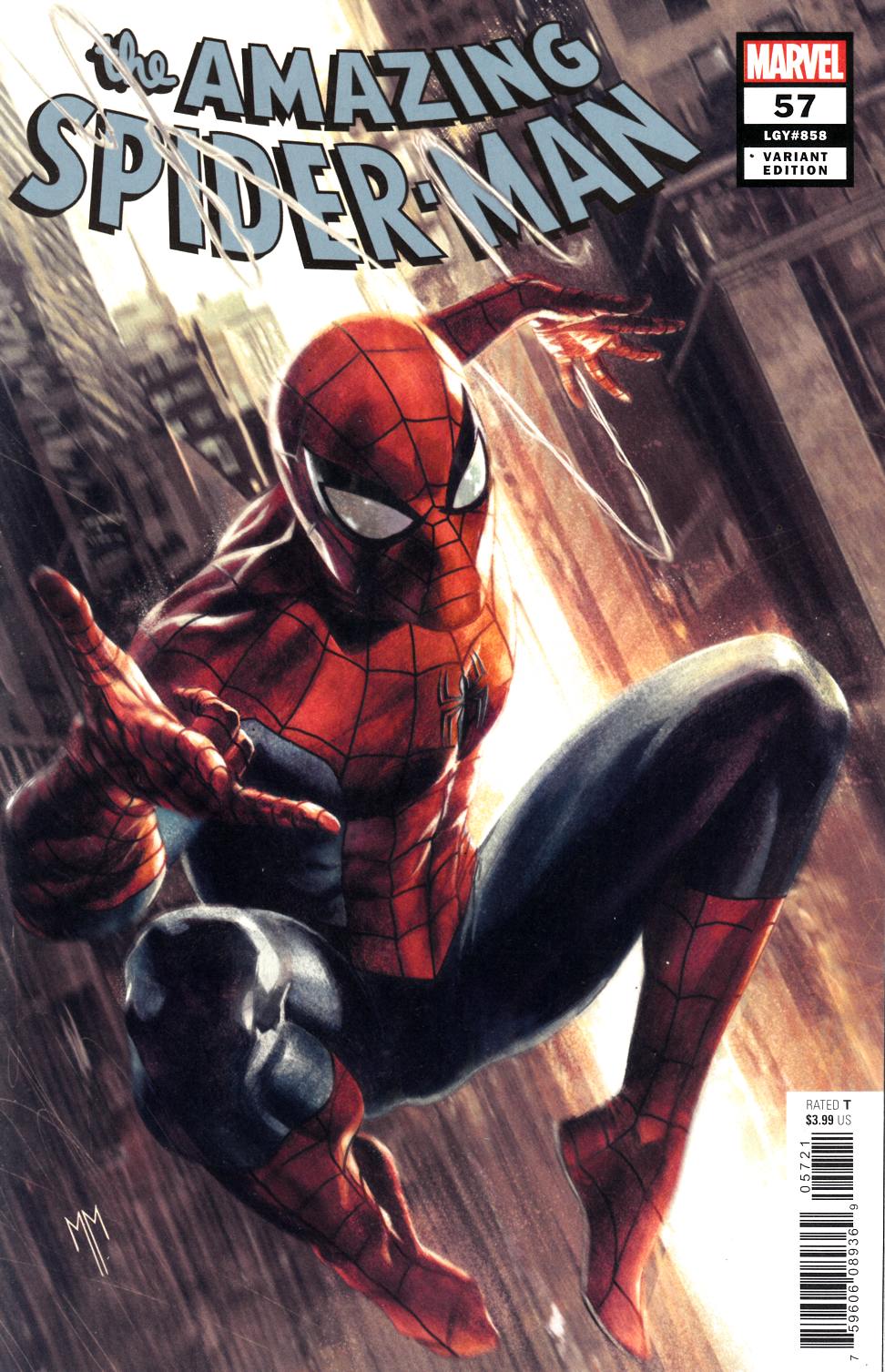 Amazing Spider-Man #57 Mastrazzo Variant Cover Near Mint (9.4) [Marvel Comic] LARGE