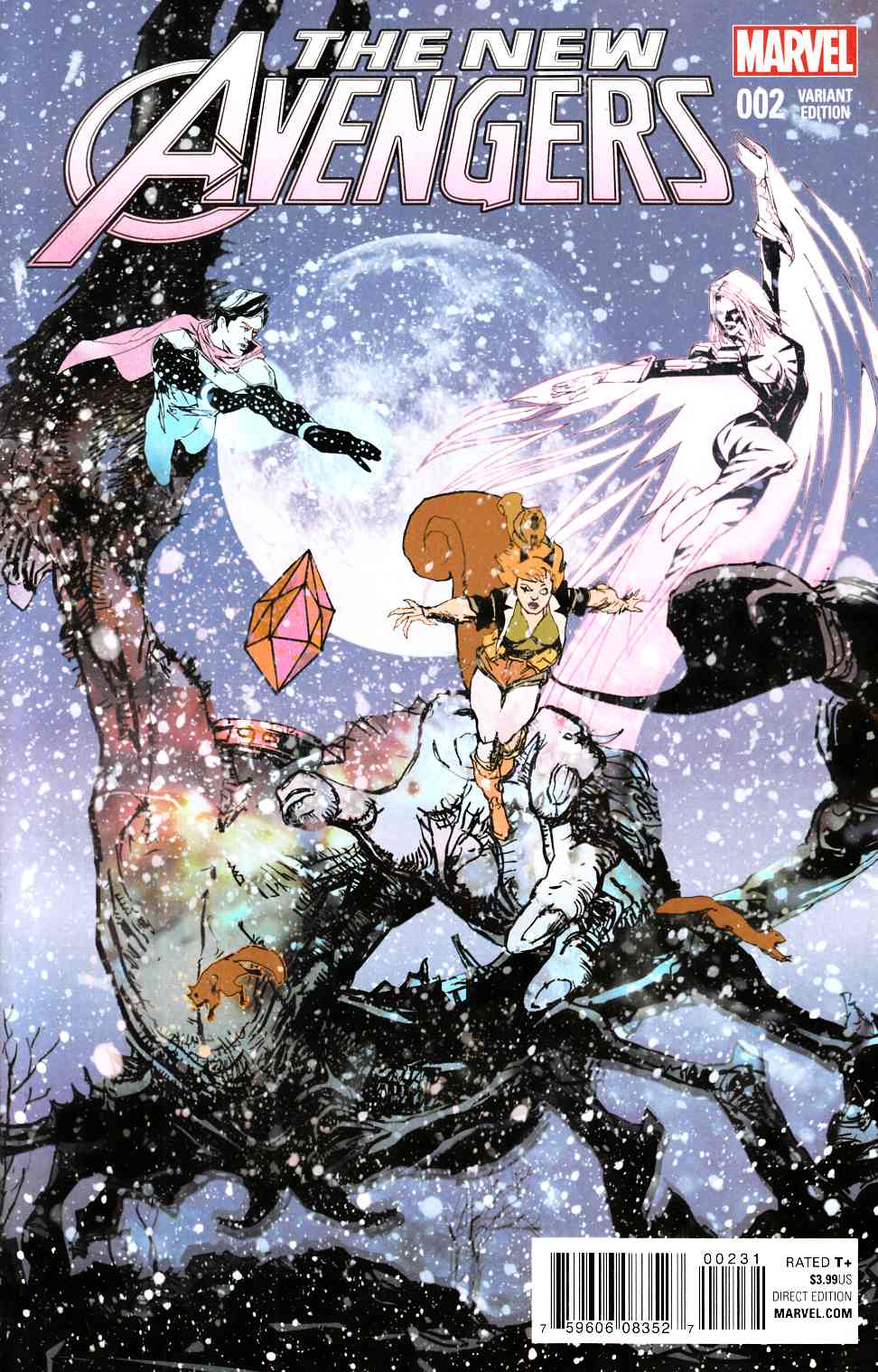 New Avengers #2 Sienkiewicz Variant Cover Near Mint (9.4) [Marvel Comic] LARGE
