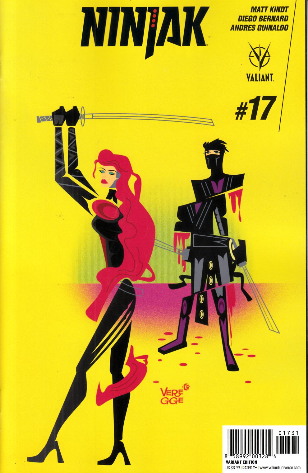 Ninjak #17 Cover C- Veregge Incentive [Valiant Comic] LARGE