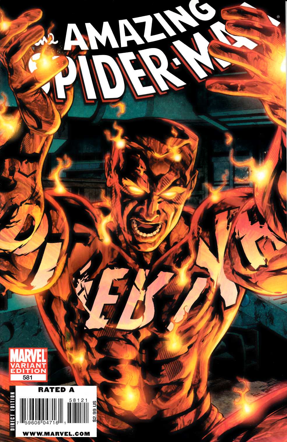 Amazing Spider-Man #581 Villain Variant Cover Near Mint Minus (9.2) [Marvel Comic] LARGE