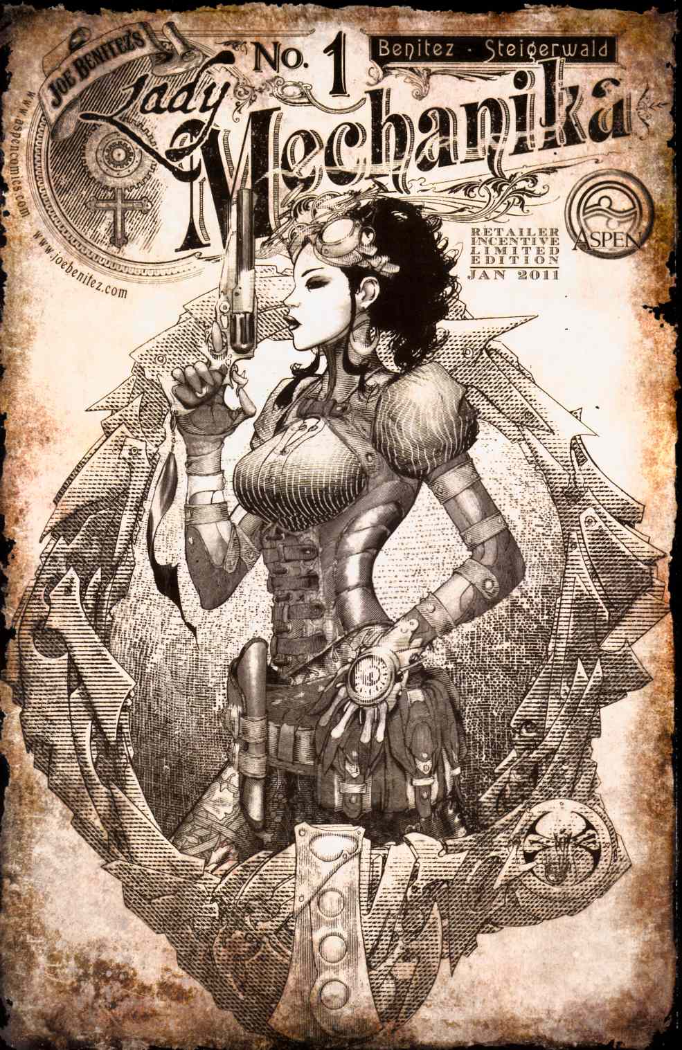 Lady Mechanika #1 Cover C Benitez Sketch Incentive Near Mint (9.4) [Aspen Comic]