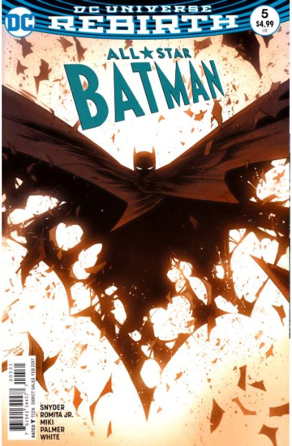 All Star Batman #5 Shalvey Variant Cover Near Mint (9.4) [DC Comic] LARGE