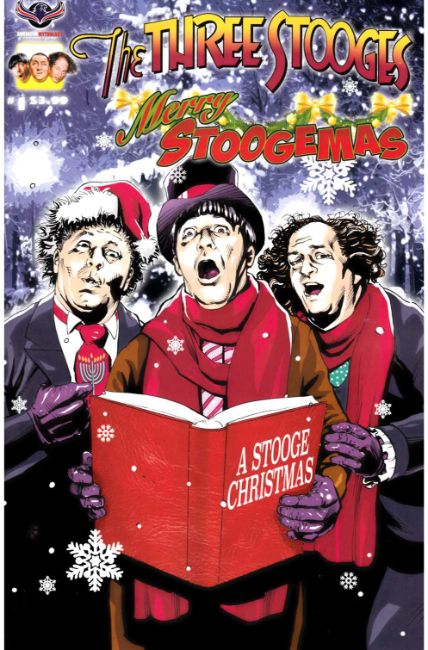 Three Stooges Merry Stoogemas (One Shot) Larocque Cover [American Myth Comic] THUMBNAIL
