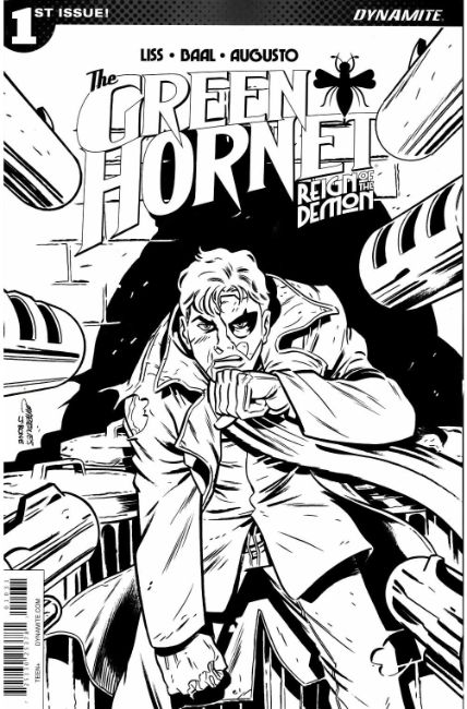 Green Hornet Reign of the Demon #1 Cover C- Marques B&W Incentive [Dynamite Comic] THUMBNAIL