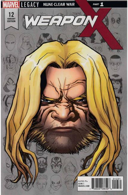 Weapon X #12 McKone Legacy Headshot Variant Cover Near Mint (9.4) [Marvel Comic] LARGE
