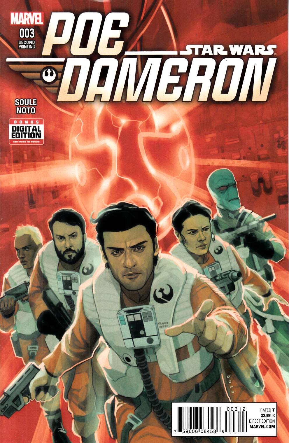 Star Wars Poe Dameron #3 Second Printing [Marvel Comic] LARGE