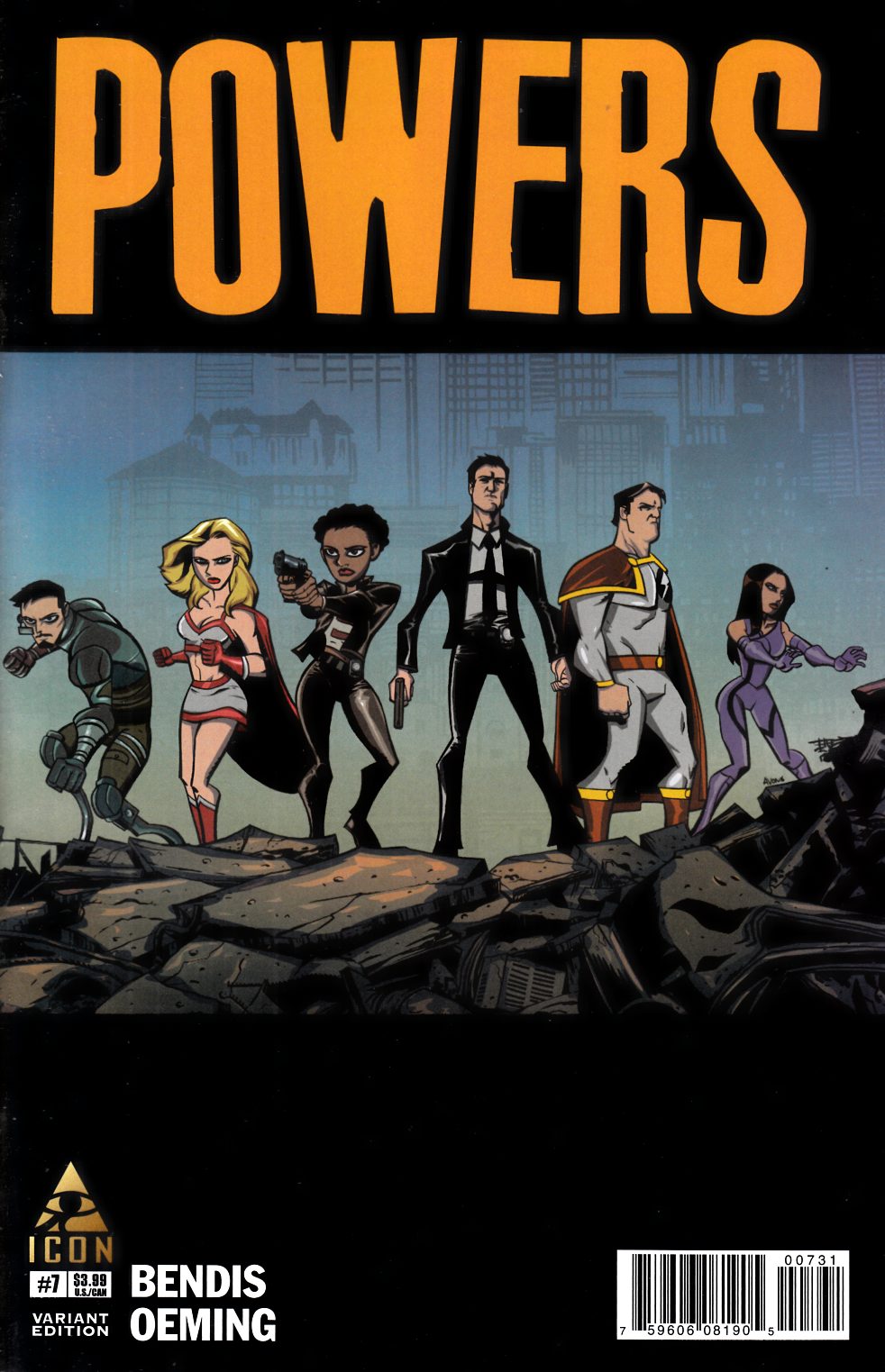 Powers #7 Oeming Variant Cover [Marvel Comic] LARGE