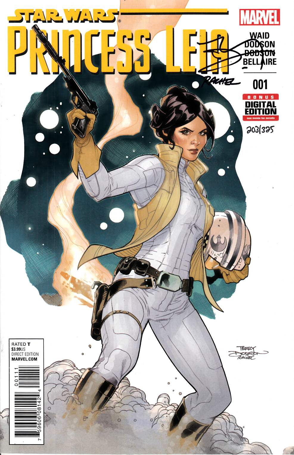 Princess Leia #1 Terry Dodson Signed Cover [Marvel Comic] LARGE