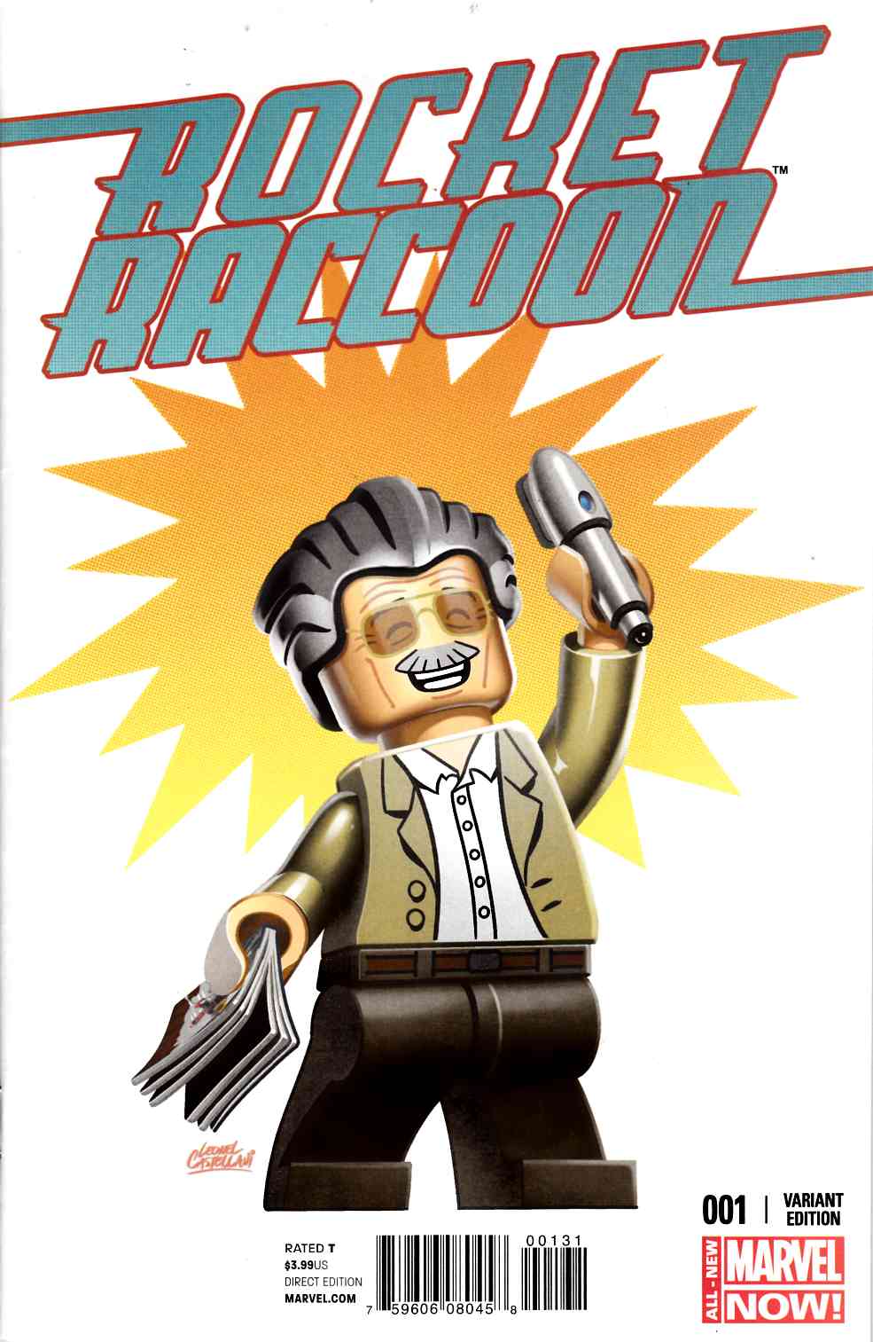 Rocket Raccoon #1 Castellani Stan Lee Lego Variant Cover Near Mint (9.4) [Marvel Comic] THUMBNAIL