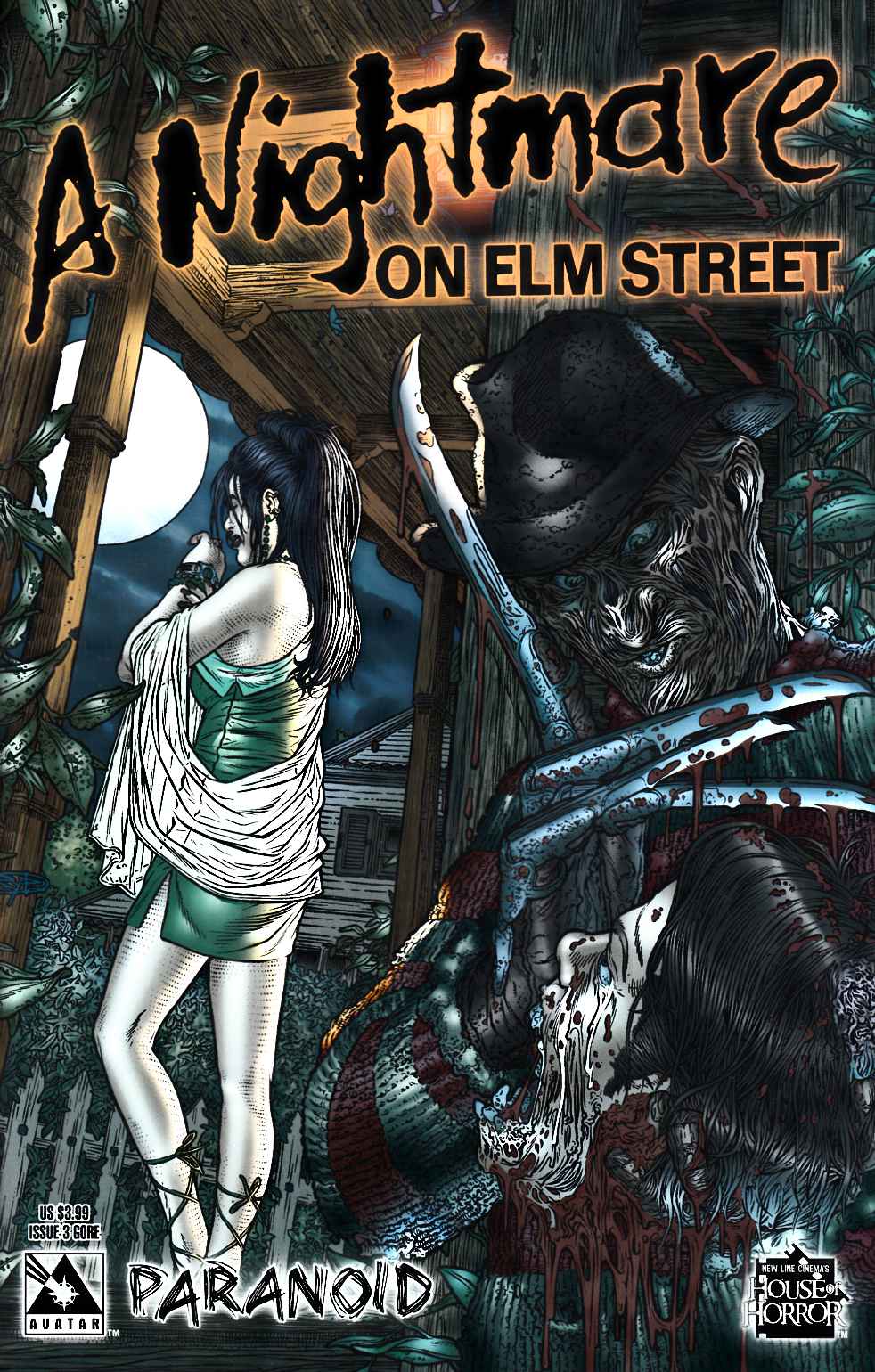 Nightmare on Elm Street Paranoid #3 Gore Variant Cover Fine (6.0) [Avatar Comic] THUMBNAIL