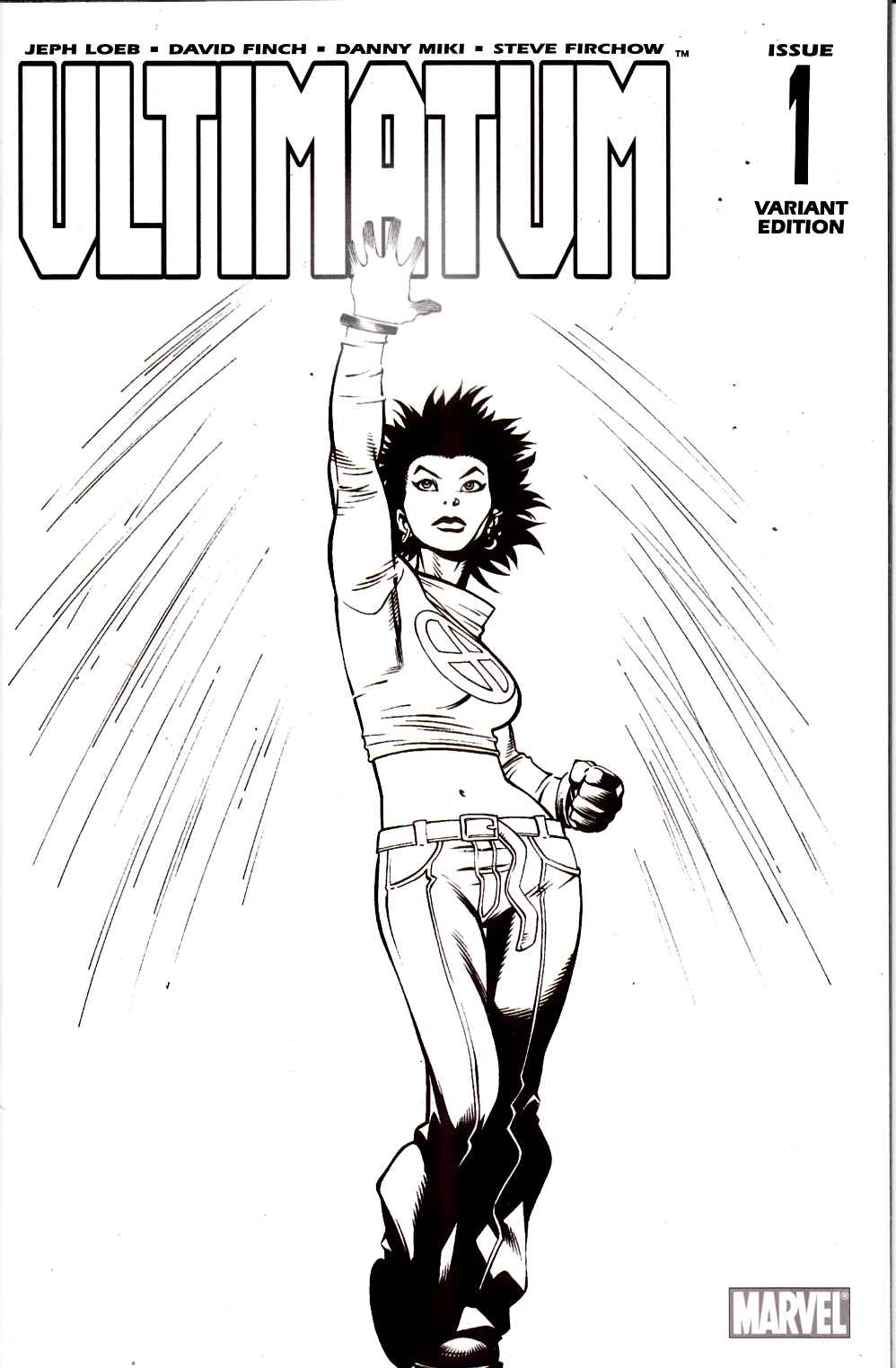 Ultimatum #1 McGuinness Sketch Variant Cover Near Mint Minus (9.2) [Marvel Comic] LARGE