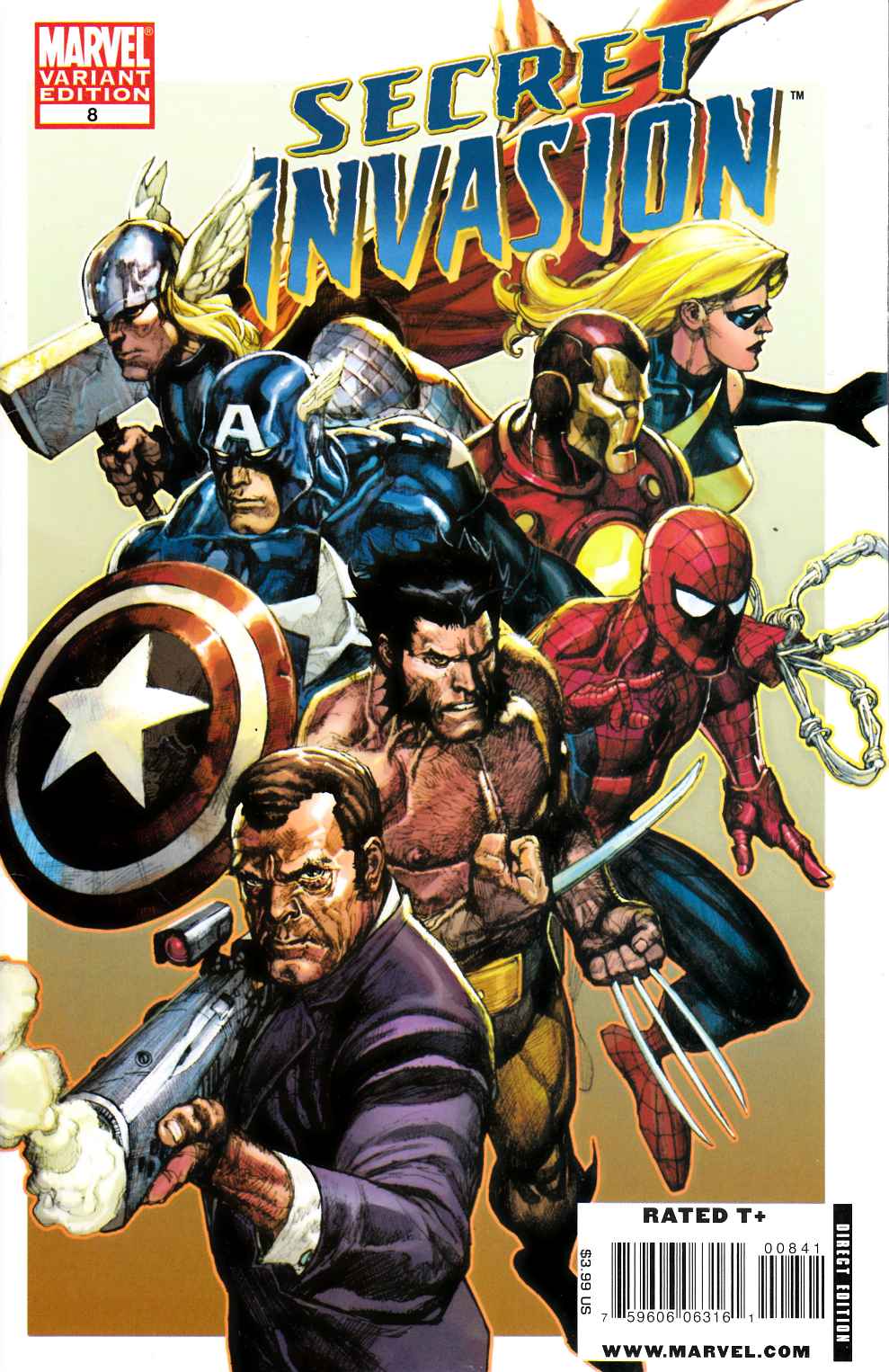 Secret Invasion #8 Yu Variant Cover Very Fine (8.0) [Marvel Comic] LARGE