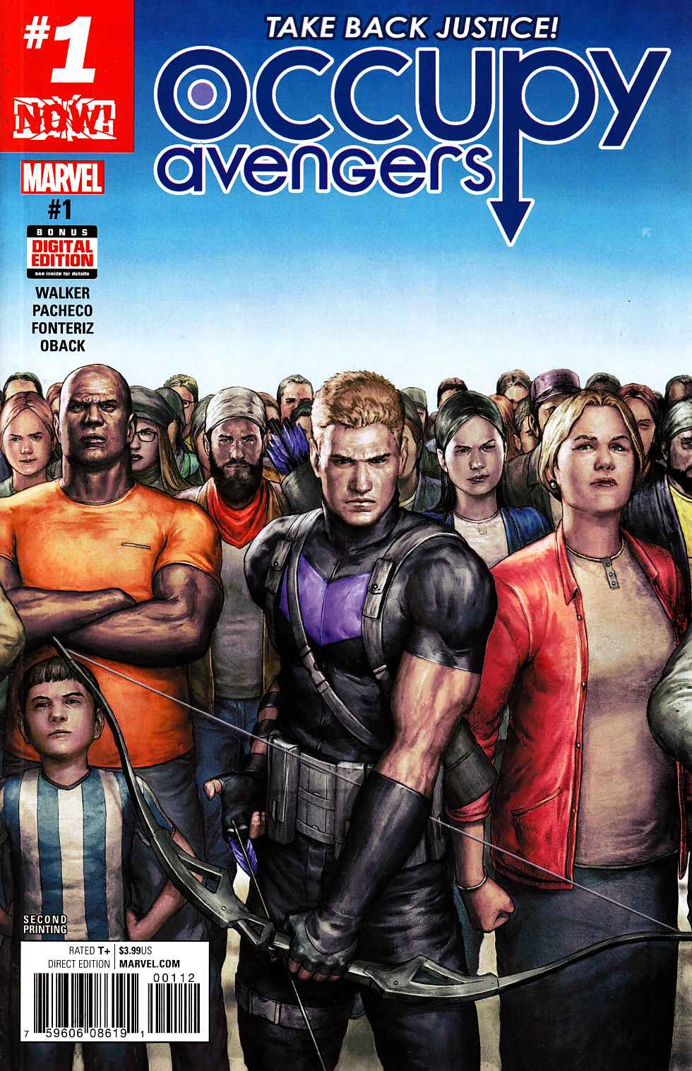 Occupy Avengers #1 Second Printing [Marvel Comic] LARGE