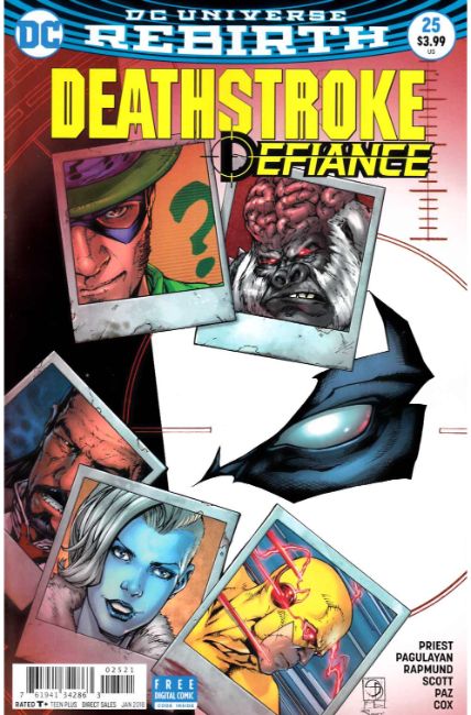 Deathstroke #25 Davis Variant Cover Near Mint (9.4) [DC Comic] LARGE