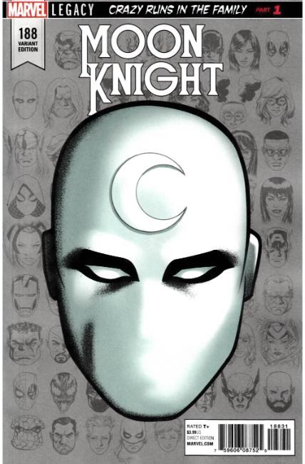 Moon Knight #188 McKone Legacy Headshot Variant Cover Near Mint (9.4) [Marvel Comic] THUMBNAIL