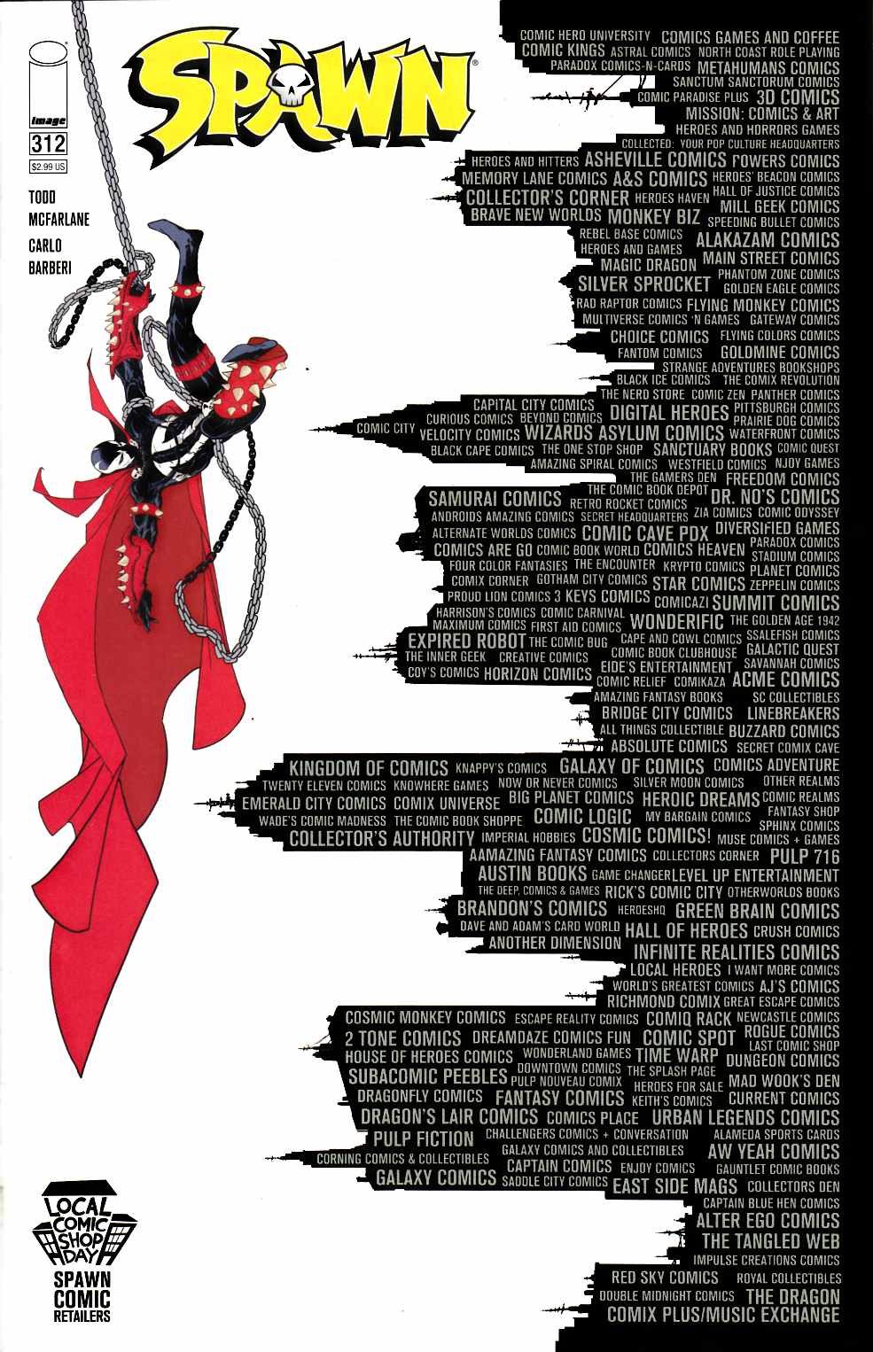 Spawn #312 LCSD Exclusive Cover Near Mint (9.4) [Image Comic] THUMBNAIL