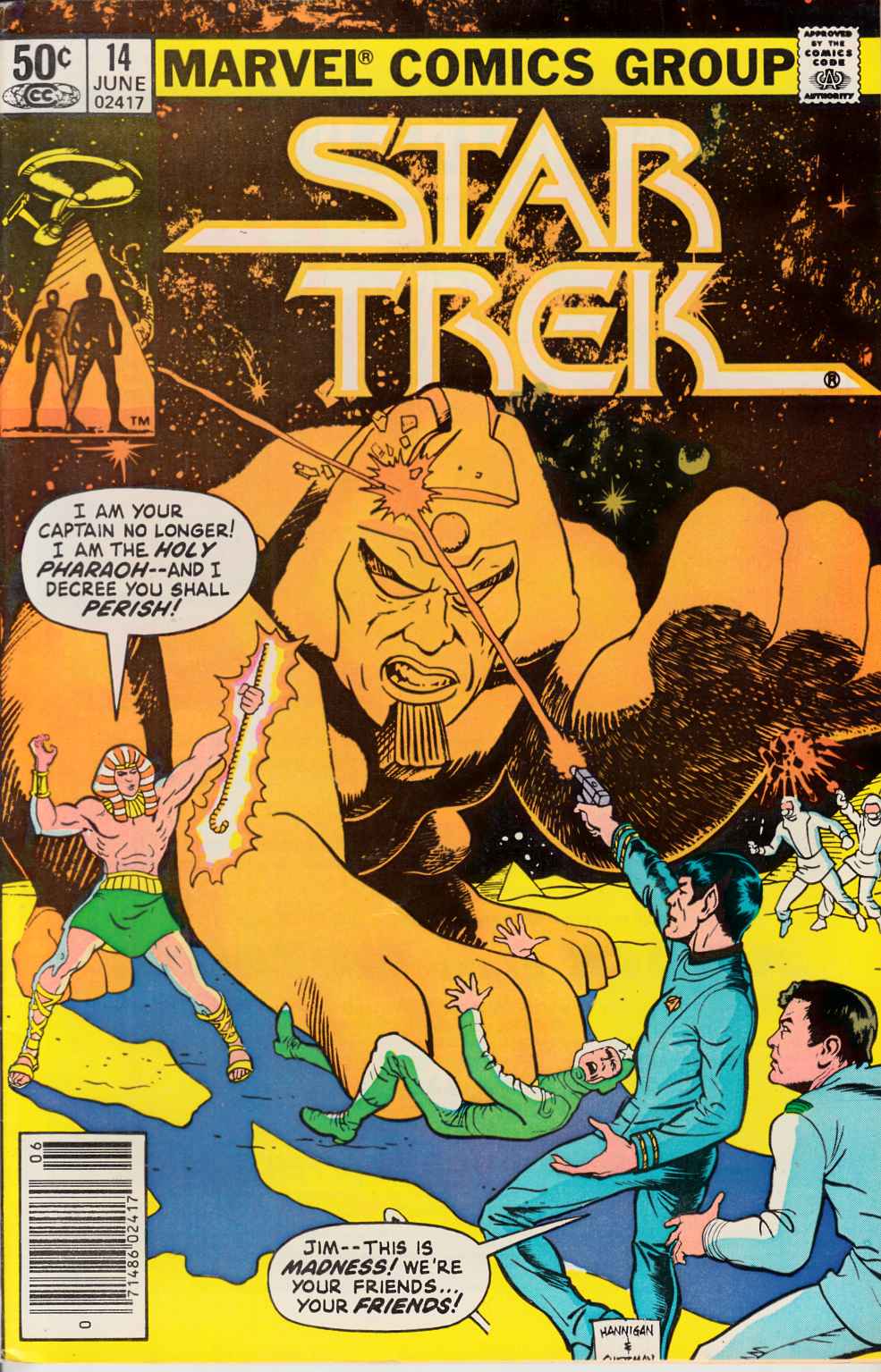 Star Trek #14 Newsstand Edition Very Fine Minus (7.5) [Marvel Comic] THUMBNAIL