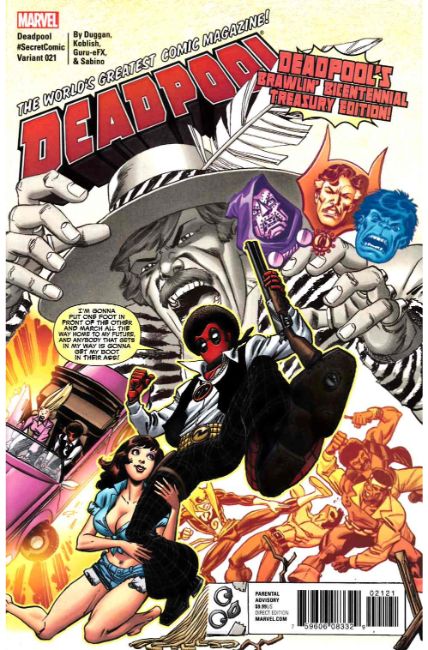 Deadpool #21 Koblish Variant Cover [Marvel Comic] LARGE