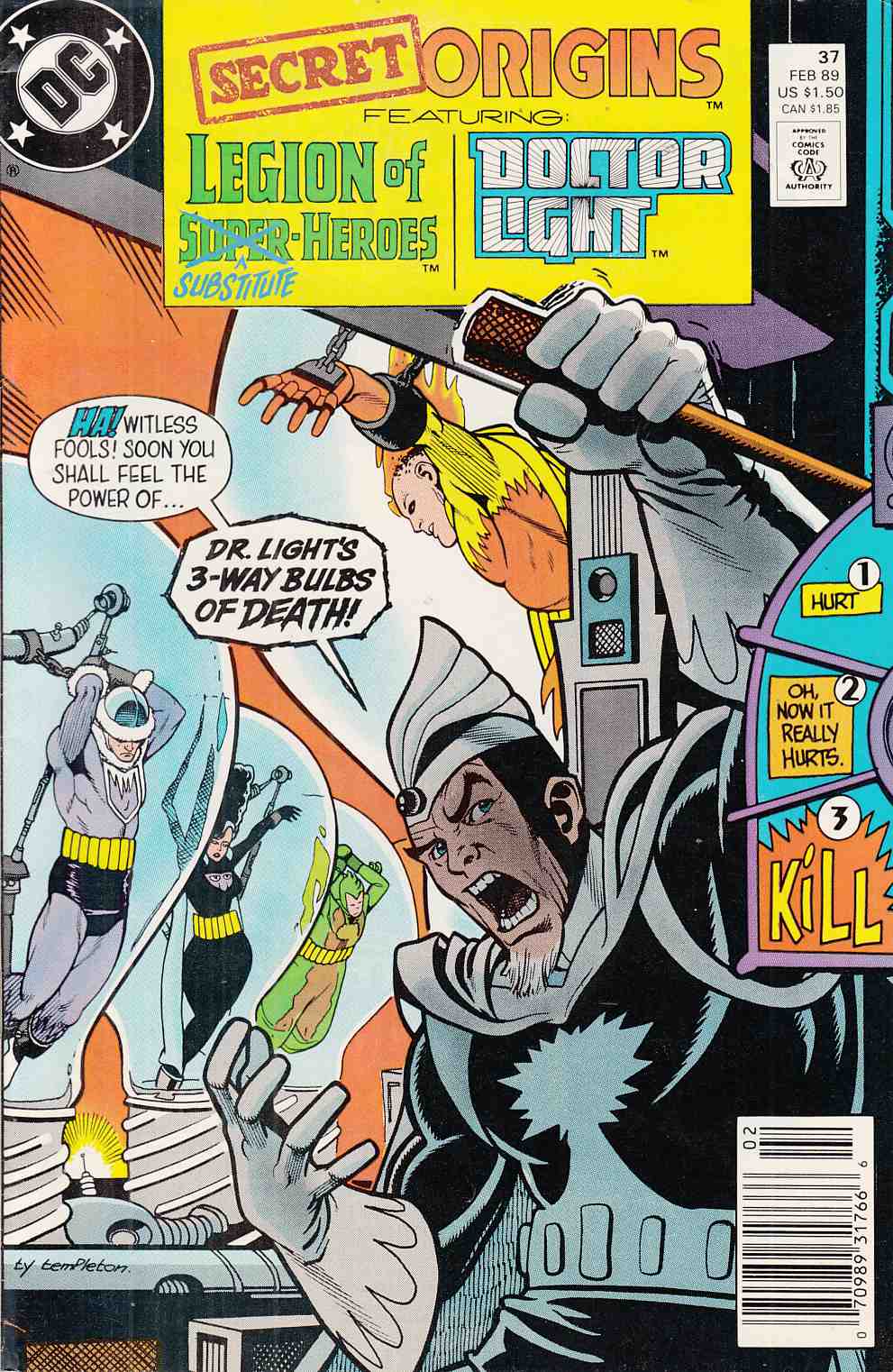 Secret Origins #37 Newsstand Very Fine Plus (8.5)  [DC Comic] LARGE