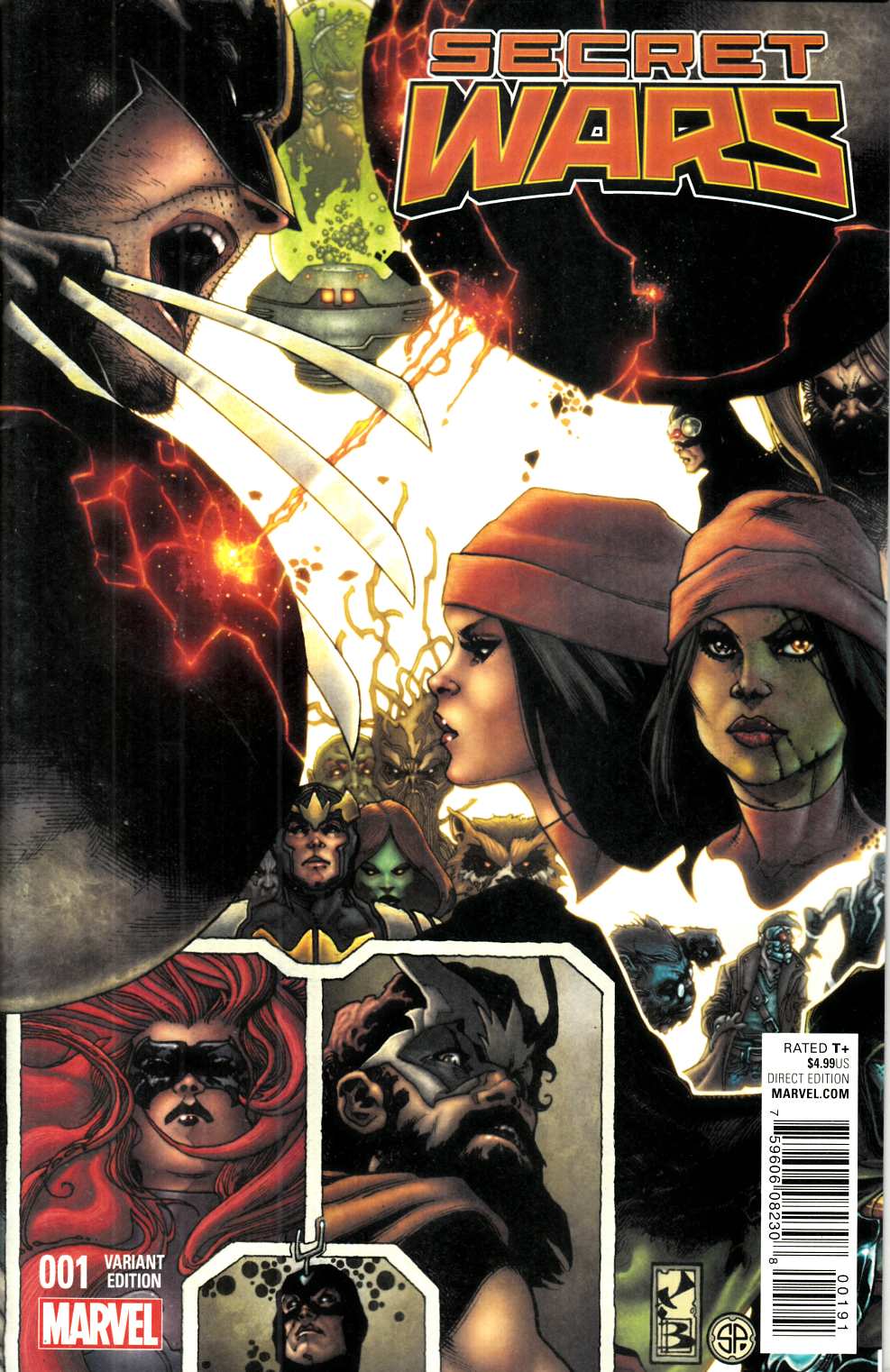 Secret Wars #1 Bianchi Connecting Variant Cover Near Mint (9.4) [Marvel Comic] LARGE