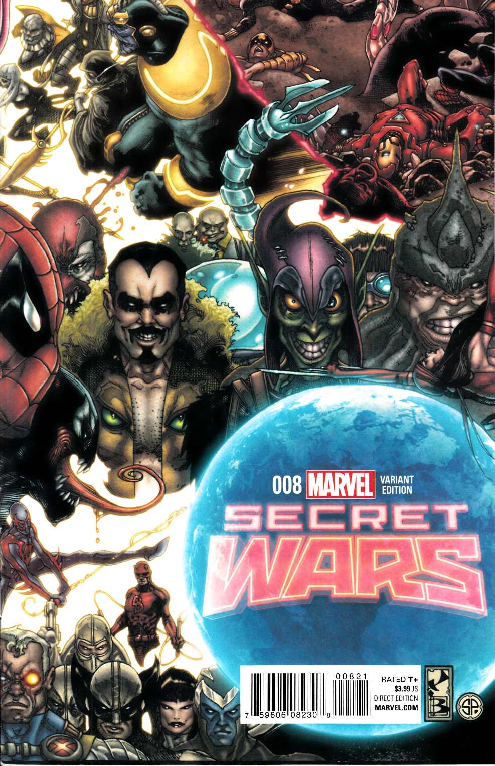 Secret Wars #8 Bianchi Connecting Variant Cover Near Mint (9.4) [Marvel Comic] LARGE