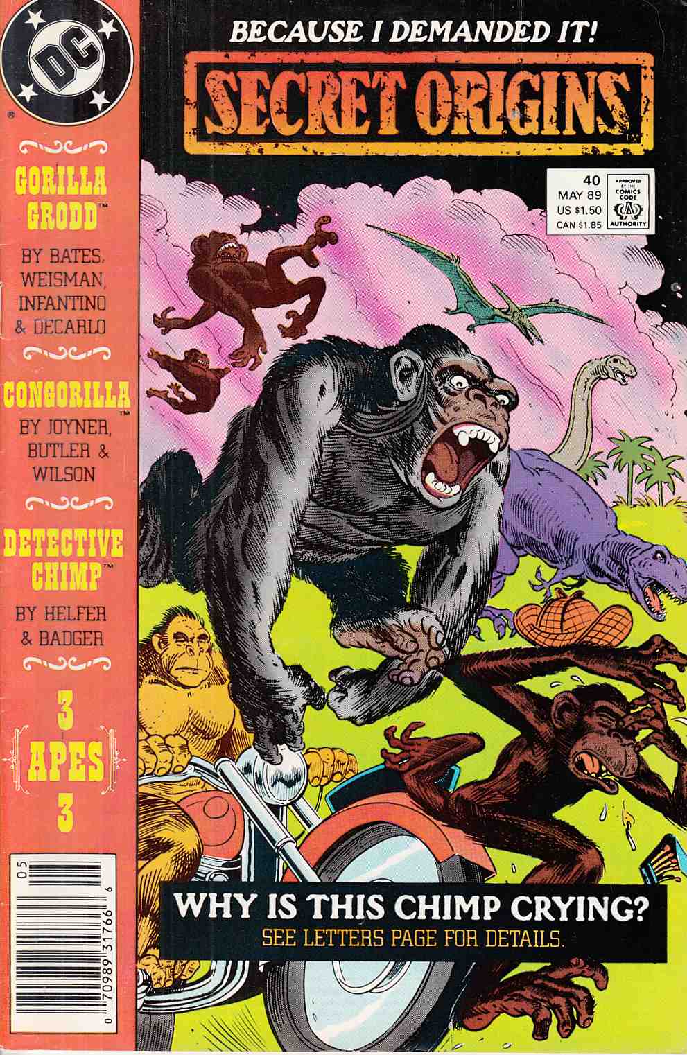 Secret Origins #40 Newsstand Fine Plus (6.5)  [DC Comic] THUMBNAIL