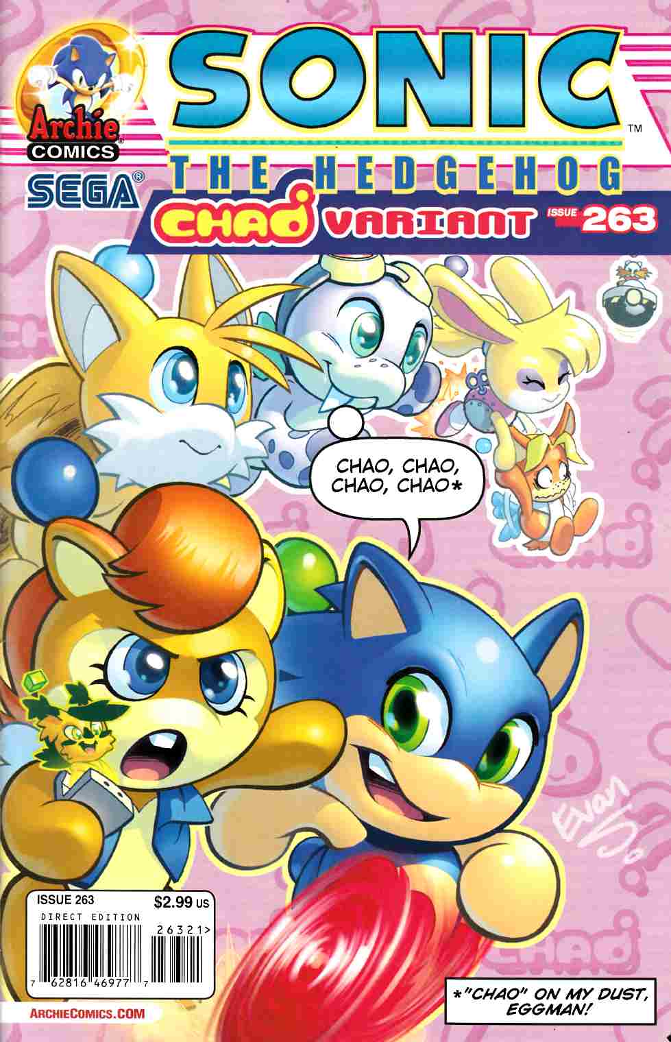 Sonic the Hedgehog #263 Chao-Tastic Variant Cover [Archie Comic